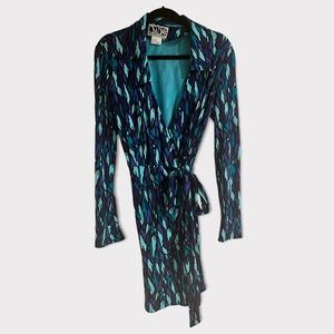 DVF 100% silk wrap dress